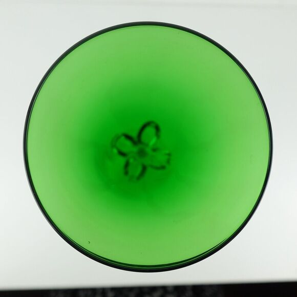 Murano Art Glass Hand Blown Wine Glass Green - Picture 5 of 7